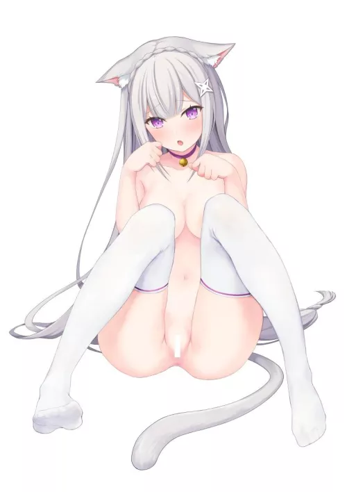 Cat Girl Emilia 🤍 by ILoveHiyoko