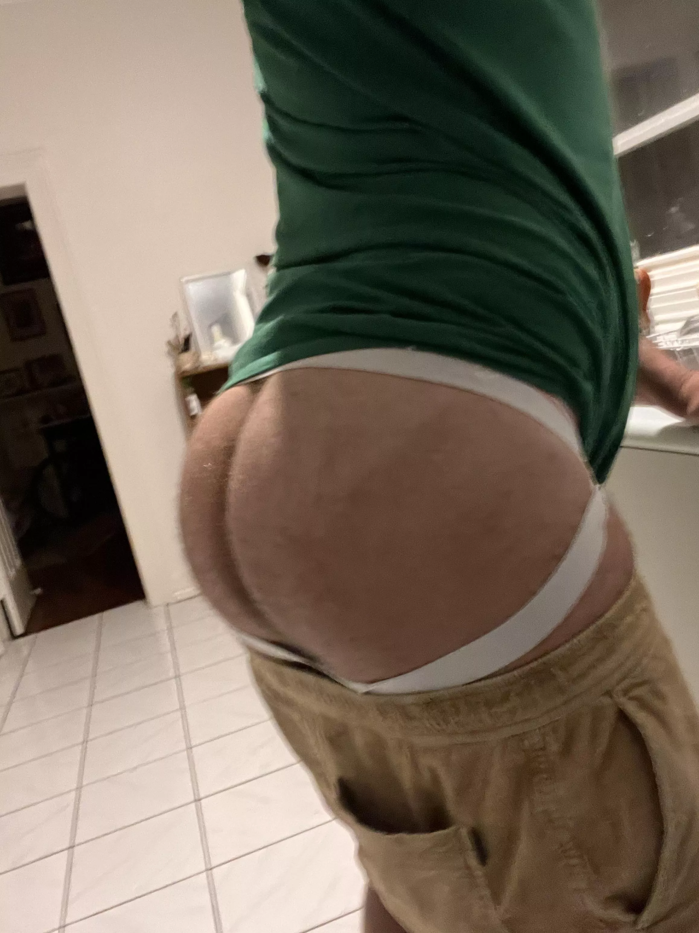 Cheeky butt posted by chastitysubby777