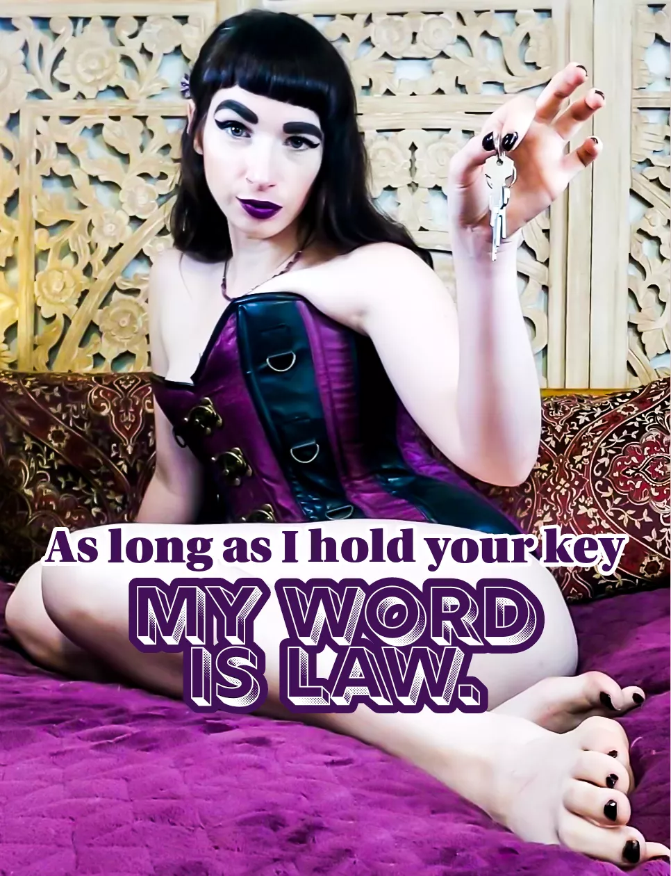 First I take your key, then I make you my little bitch. posted by ladylavender333