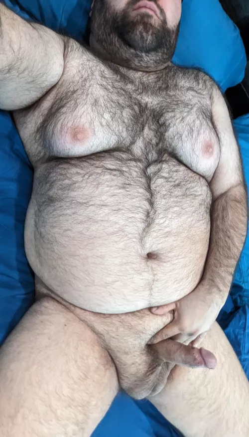 Just waking up, let's have some fun before I wash the sheets. by NakedMrGamer