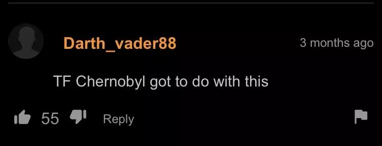 The title said something usual and then just randomly “☢️ Chornobyl ☢️” posted by are_gay12