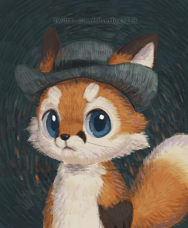 Vincent Van Fox (Silverfox) posted by TangentYoshi