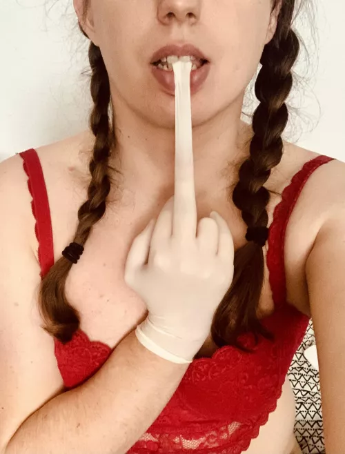 What should I do next with my gloved hands? by LatexFem