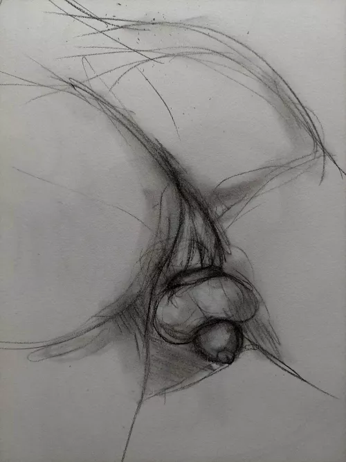 What's going on? (A reverse caged erection while waiting) by Meo_graf