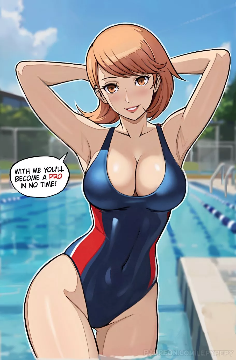 Yukari swimming lesson (LepyPepy) posted by redsetor