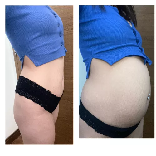 Before and After Pizza Stuffing by Aznlabarriga