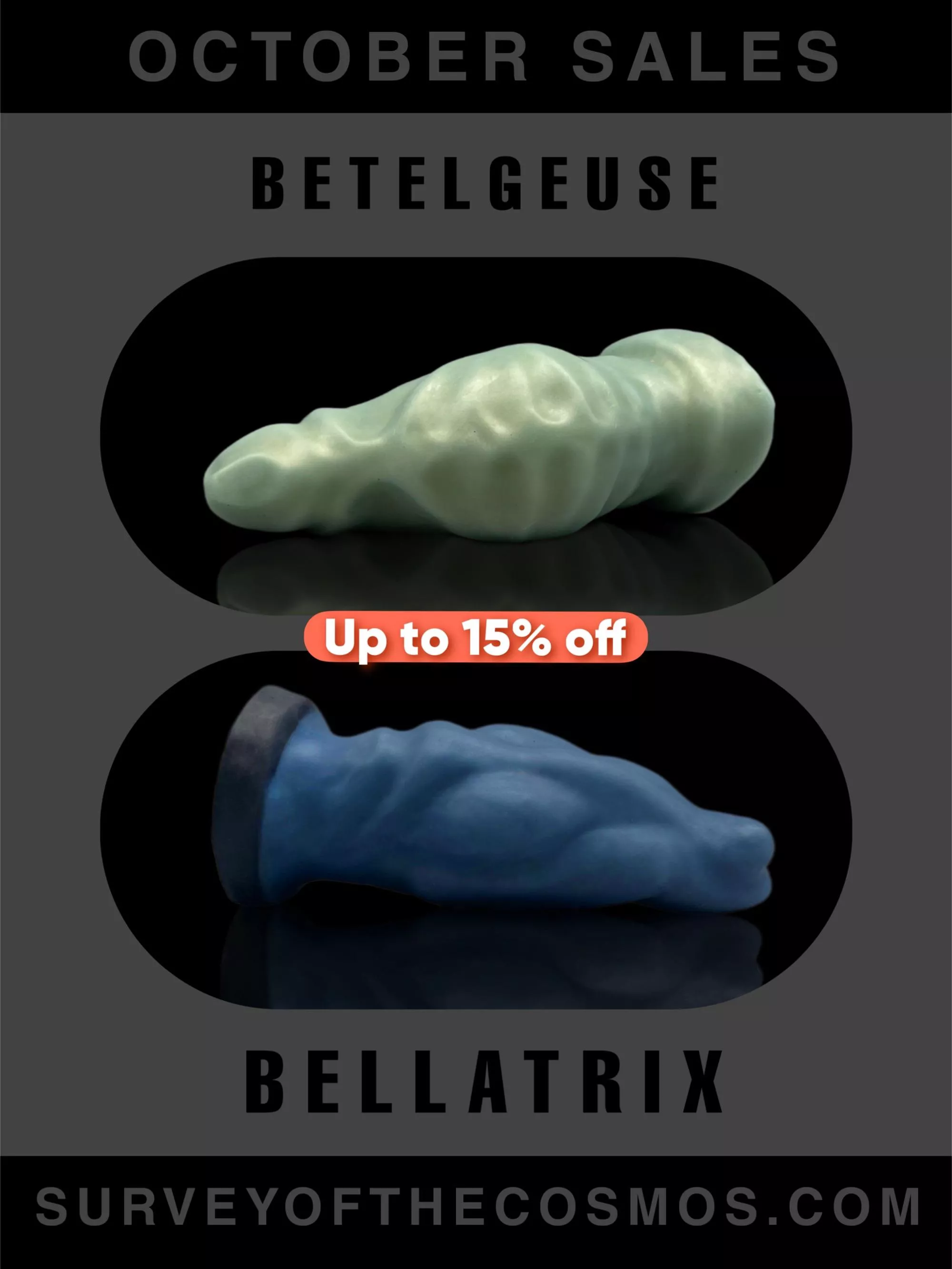 Bellatrix and Betelgeuse are on sale at Survey of the Cosmos the entire month of October. Introducing soon Betelgeuse in large size. Thats what’s up. 👽😉 posted by Survey_Of_The_Cosmos