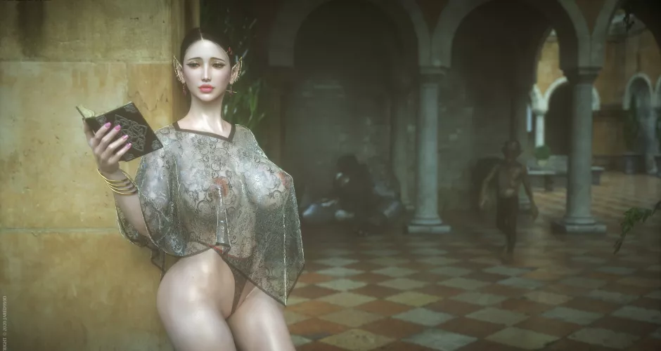 Elf Sorceress by PinkoPinky