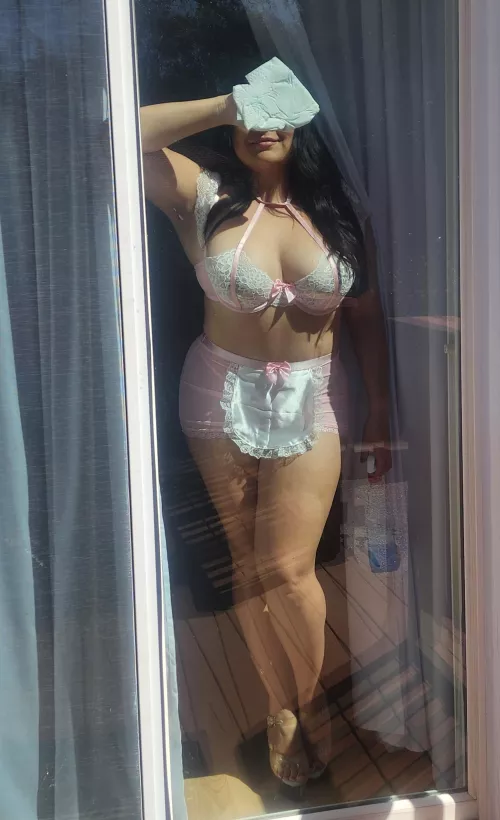 Have to wear the proper attire when cleaning around the house since the month of Halloween started. by Faceless_Fantasy9