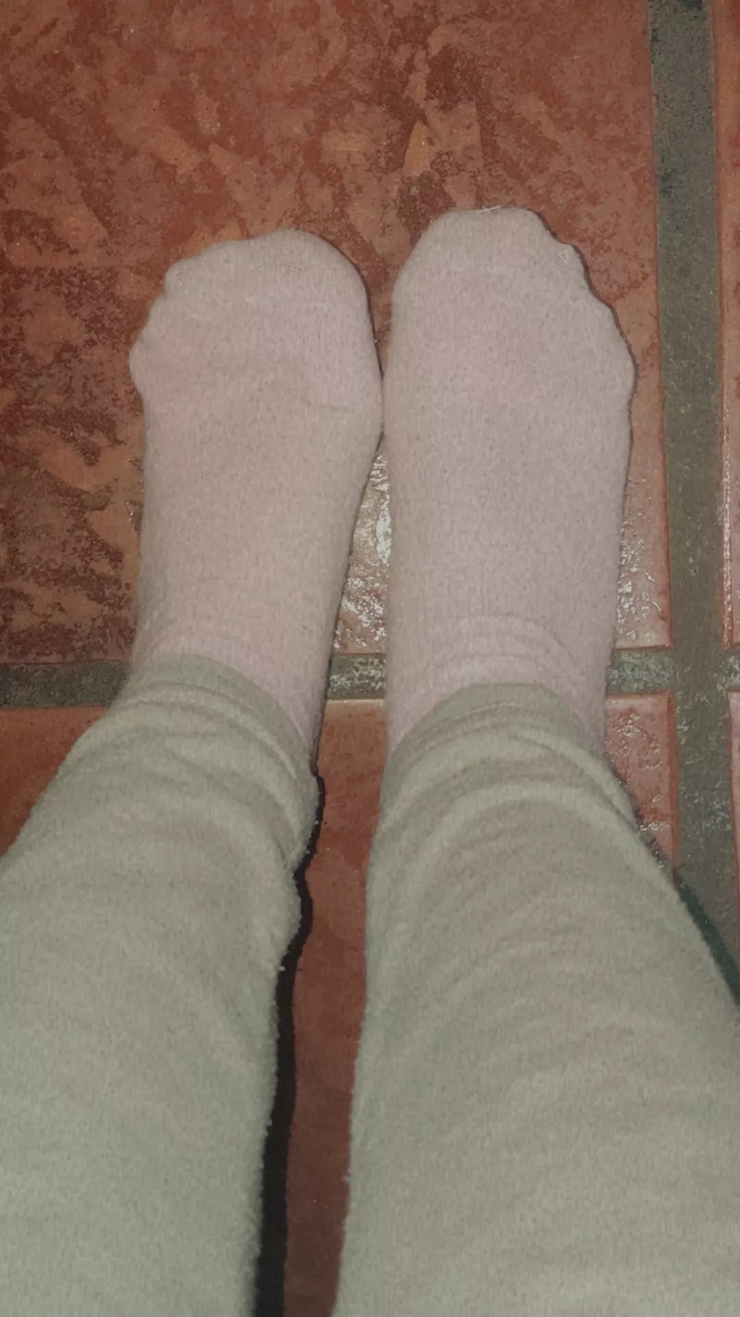 Pink tights with small gray details posted by Redheadsweett