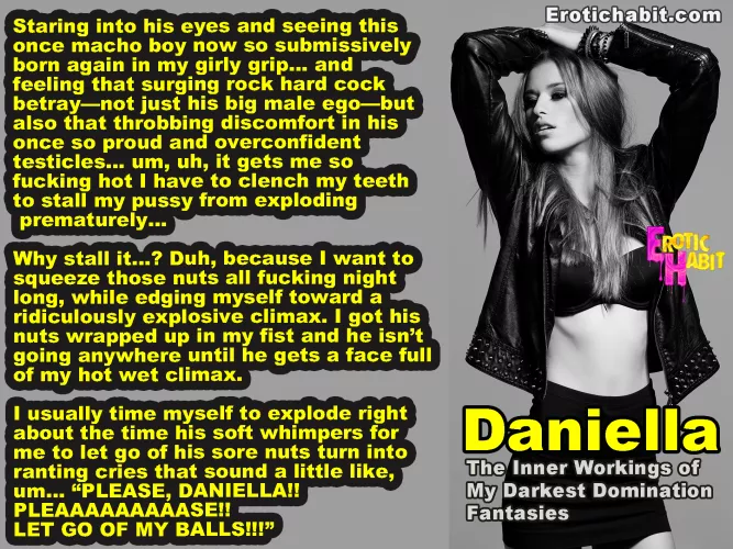 “PLEASE, DANIELLA!! PLEAAAAAAAAASE!! LET GO OF MY BALLS!!!” 😖🍒 by Erotic-Habit