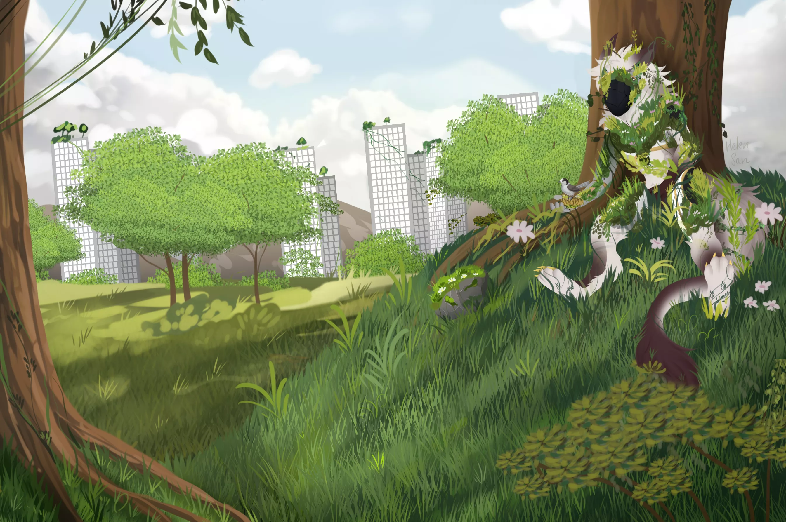 Protogen art commission for Ozias - by Helen San posted by HelenSan43