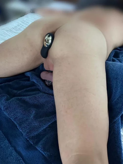 Tied, caged, plugged and waiting for the strapon by MyAlterEgo8791