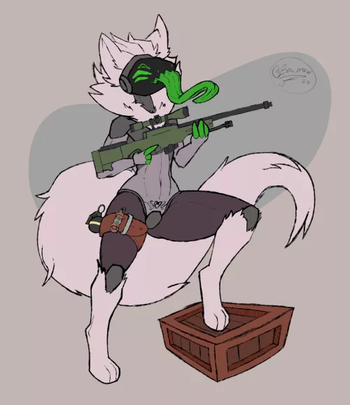 Armed Protogen (Baio_NSFW) by Baiohazhard