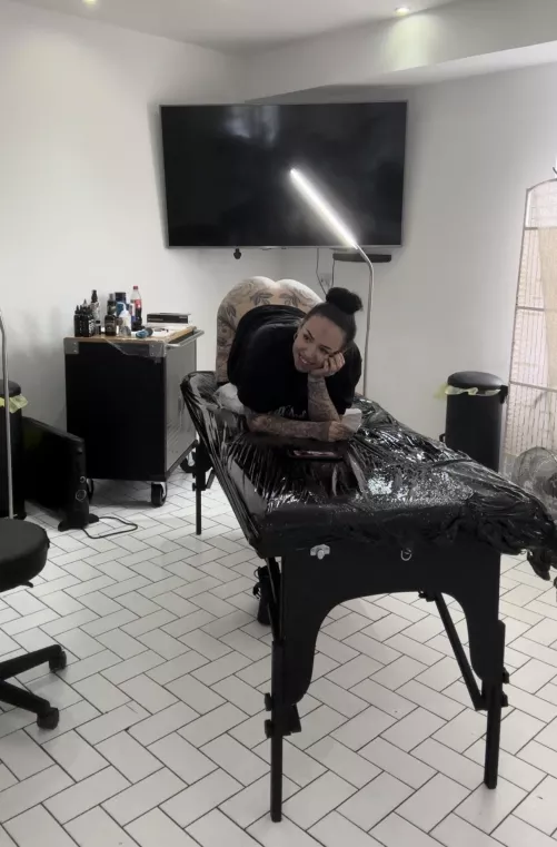 I got my asshole tattooed 🍑🖤 by tattooedtegan