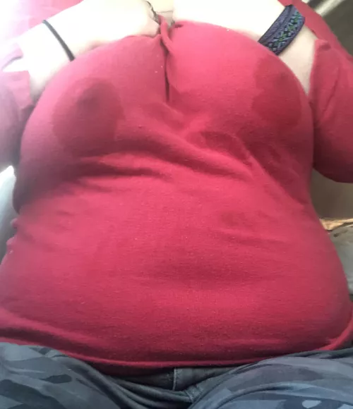 Just finished a shift with engorged tits and a soaked t shirt by Nerdygirl100