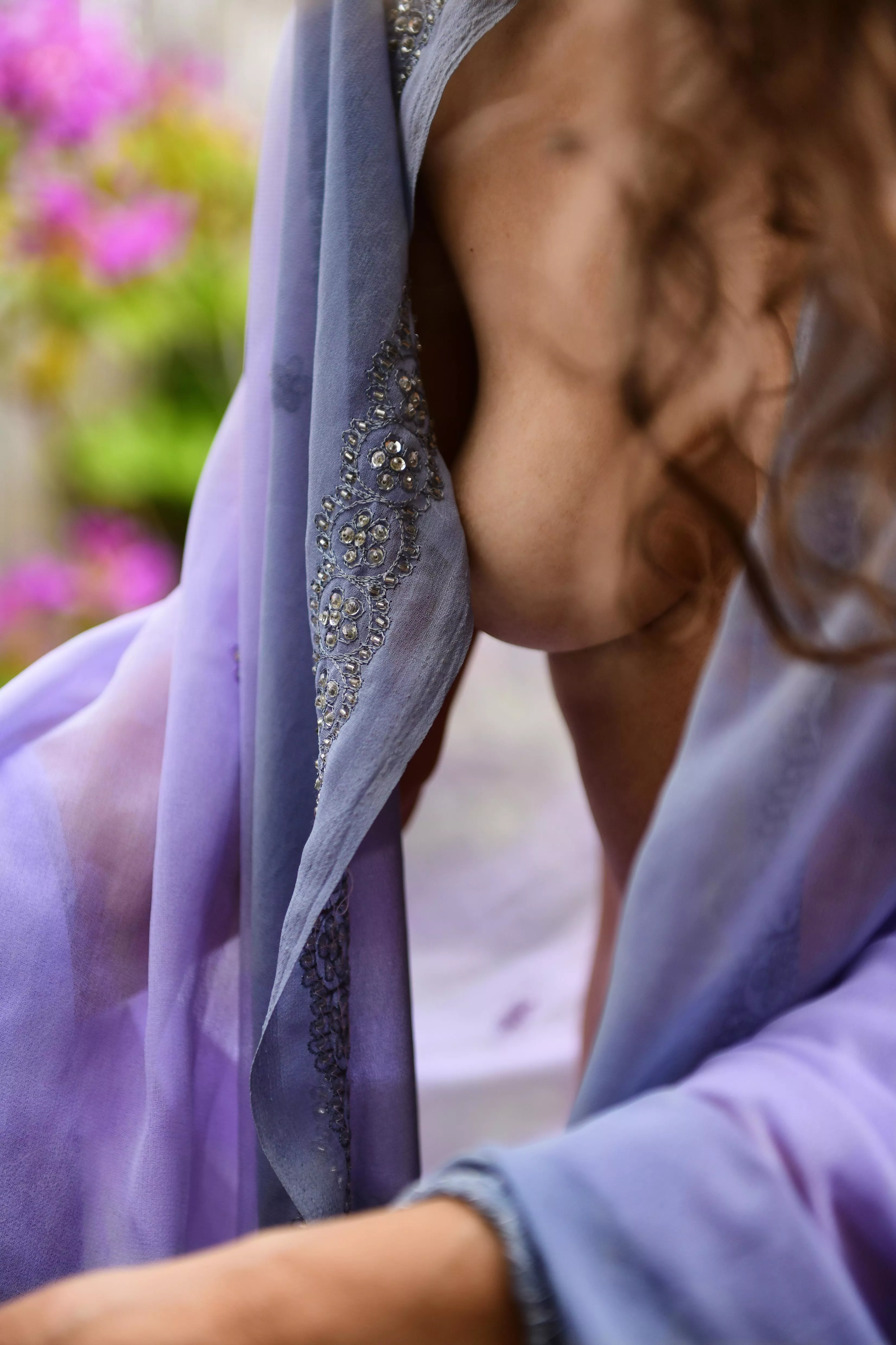 OC Draped in purple silk posted by MalinaWhispers