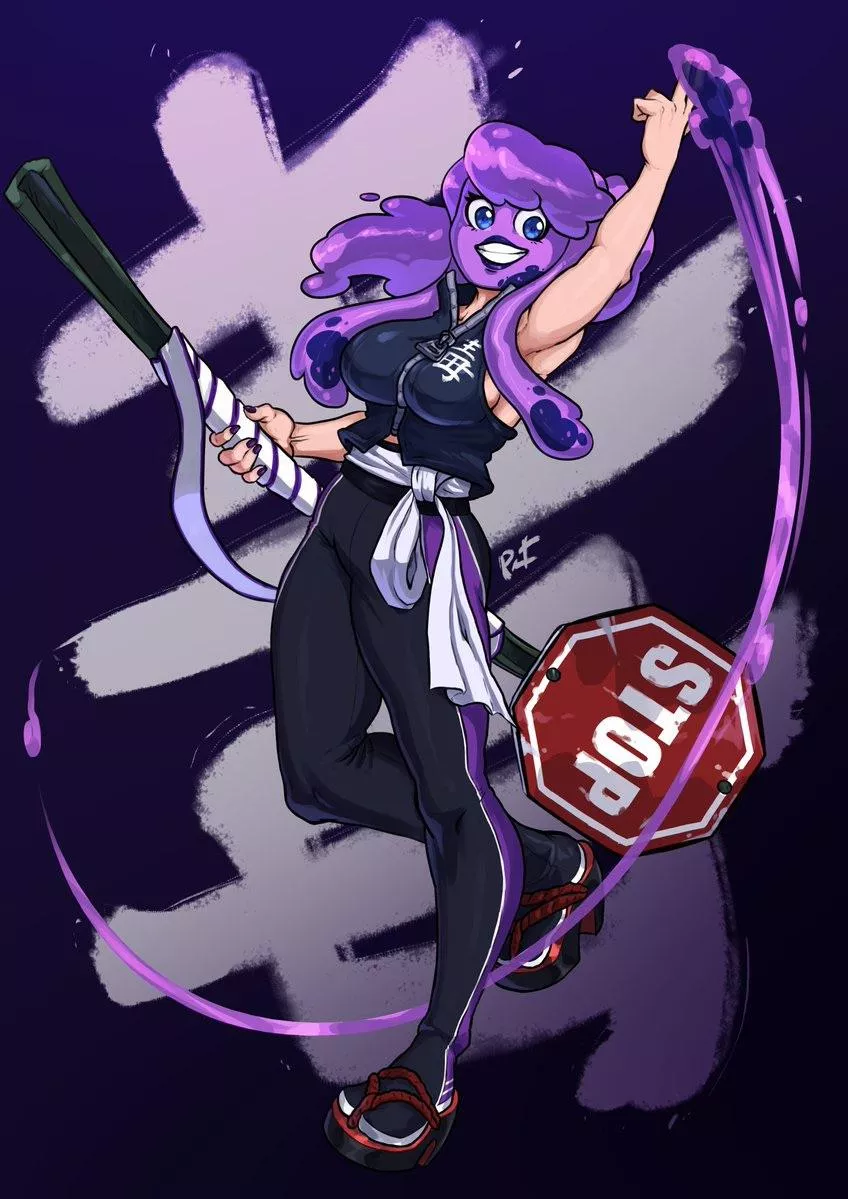 Cassie the poison slime(oc) - by me posted by peenortacus