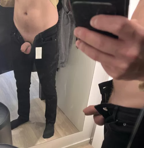 Commando with a cock ring shopping for pants! by Regular-Eggplanty