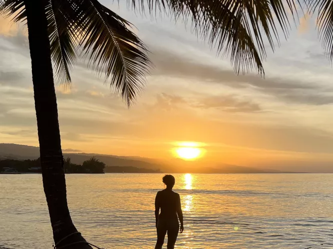 Enjoying the Jamaican Sunset Au Natural. by HotMommaC