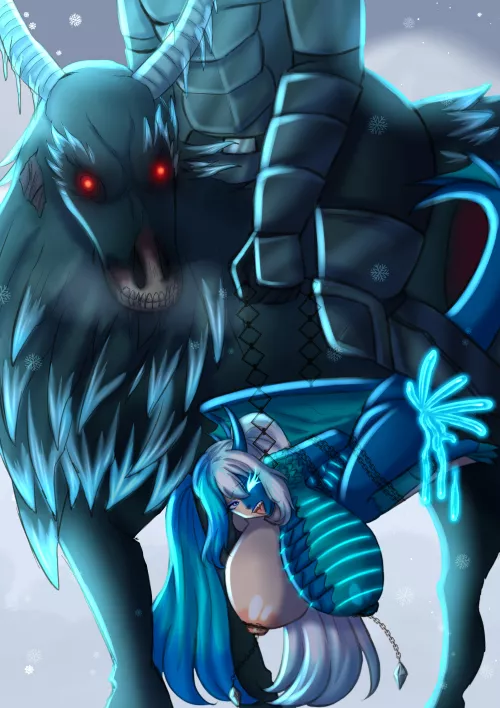Dragon girl used as a cold rider mount's toy (marinesunspice) by MarineSunrise