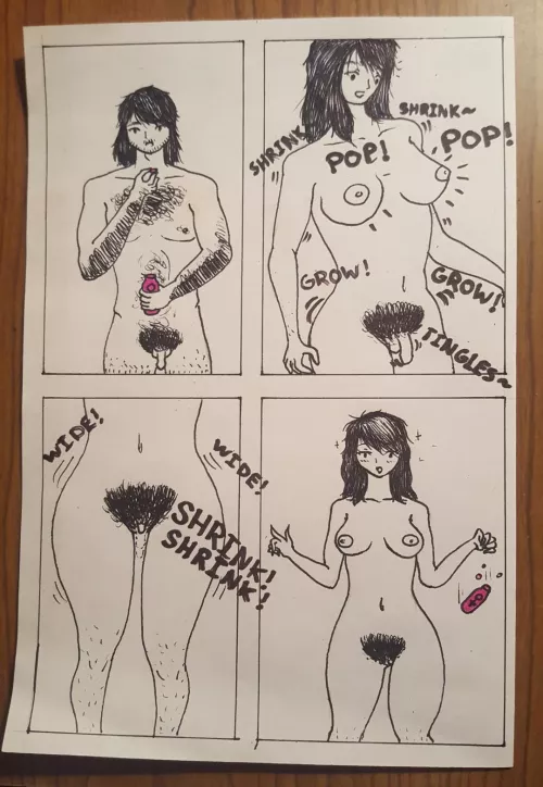 First time drawing a TG transformation scene. I thought I would share this here. by Subject_Necessary996