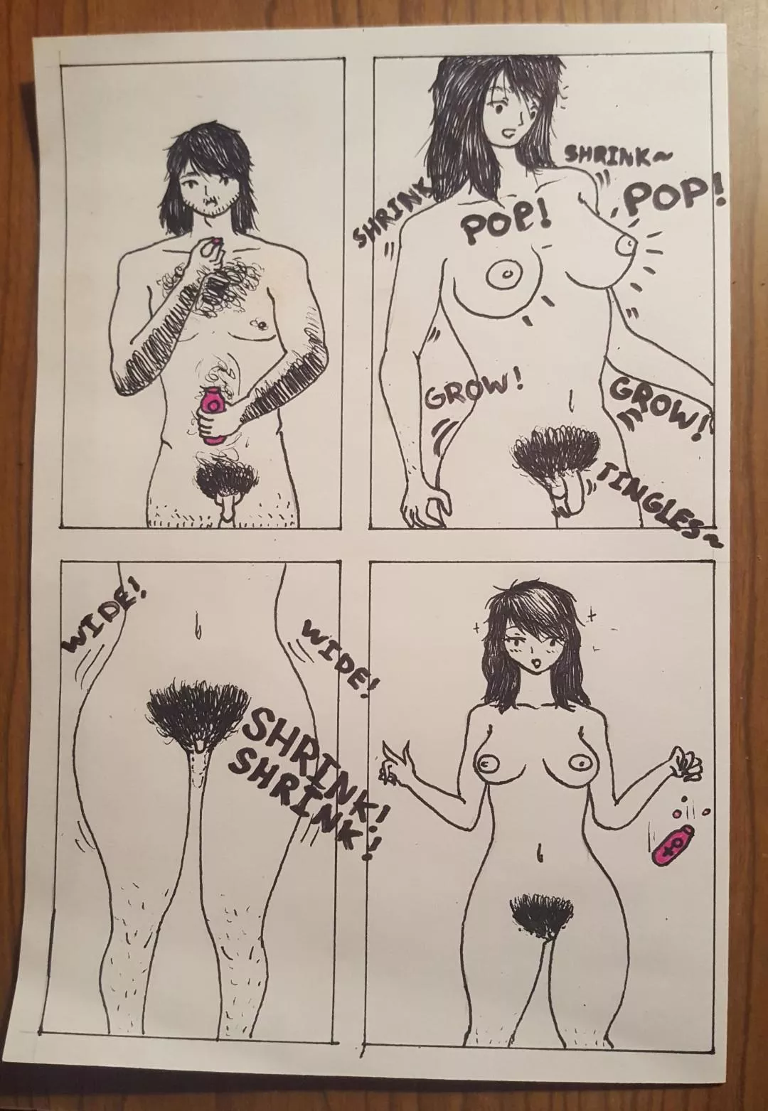 First time drawing a TG transformation scene. I thought I would share this here. posted by Subject_Necessary996