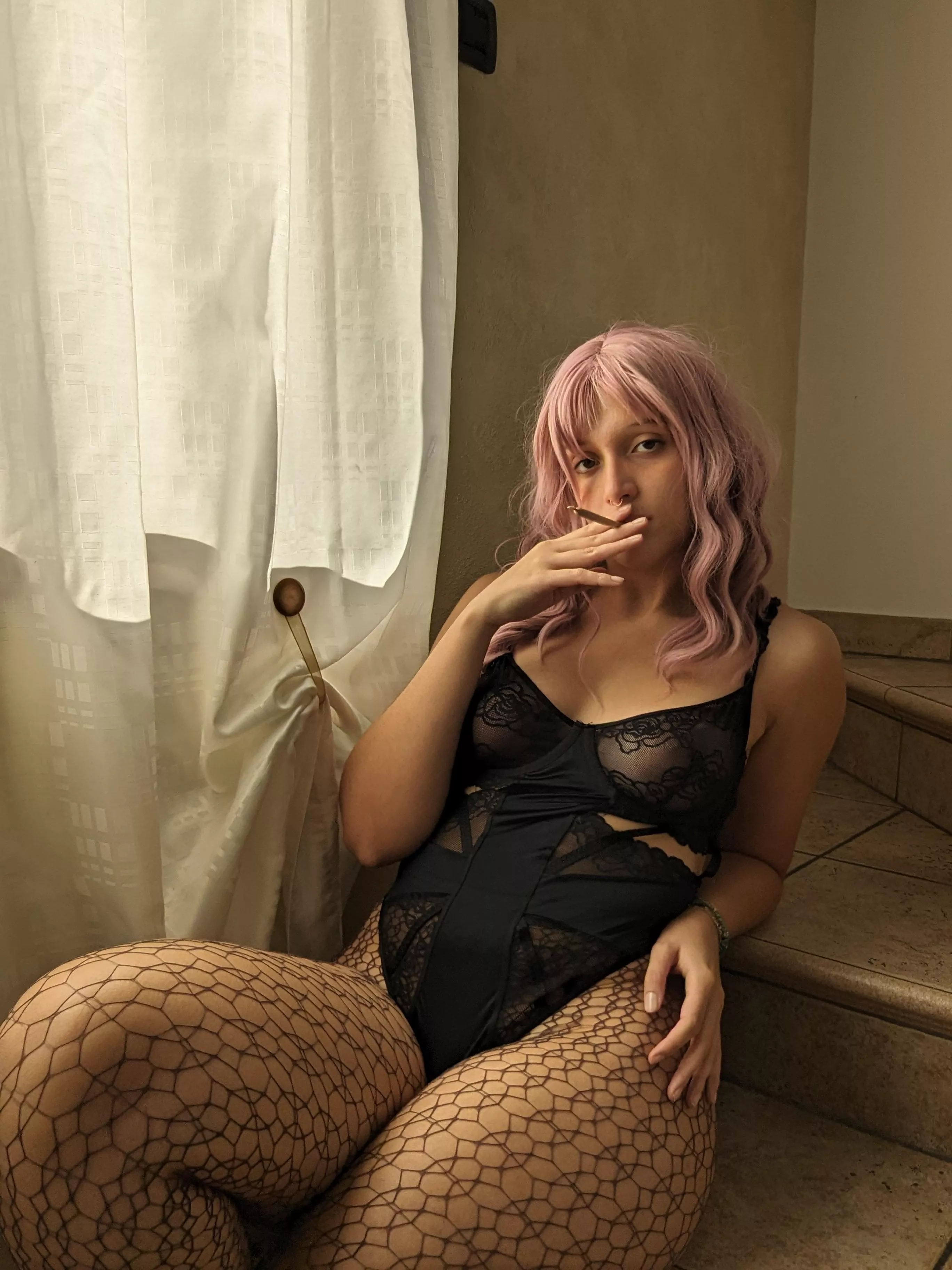 fishnets for the win :) posted by rosemary_janeee