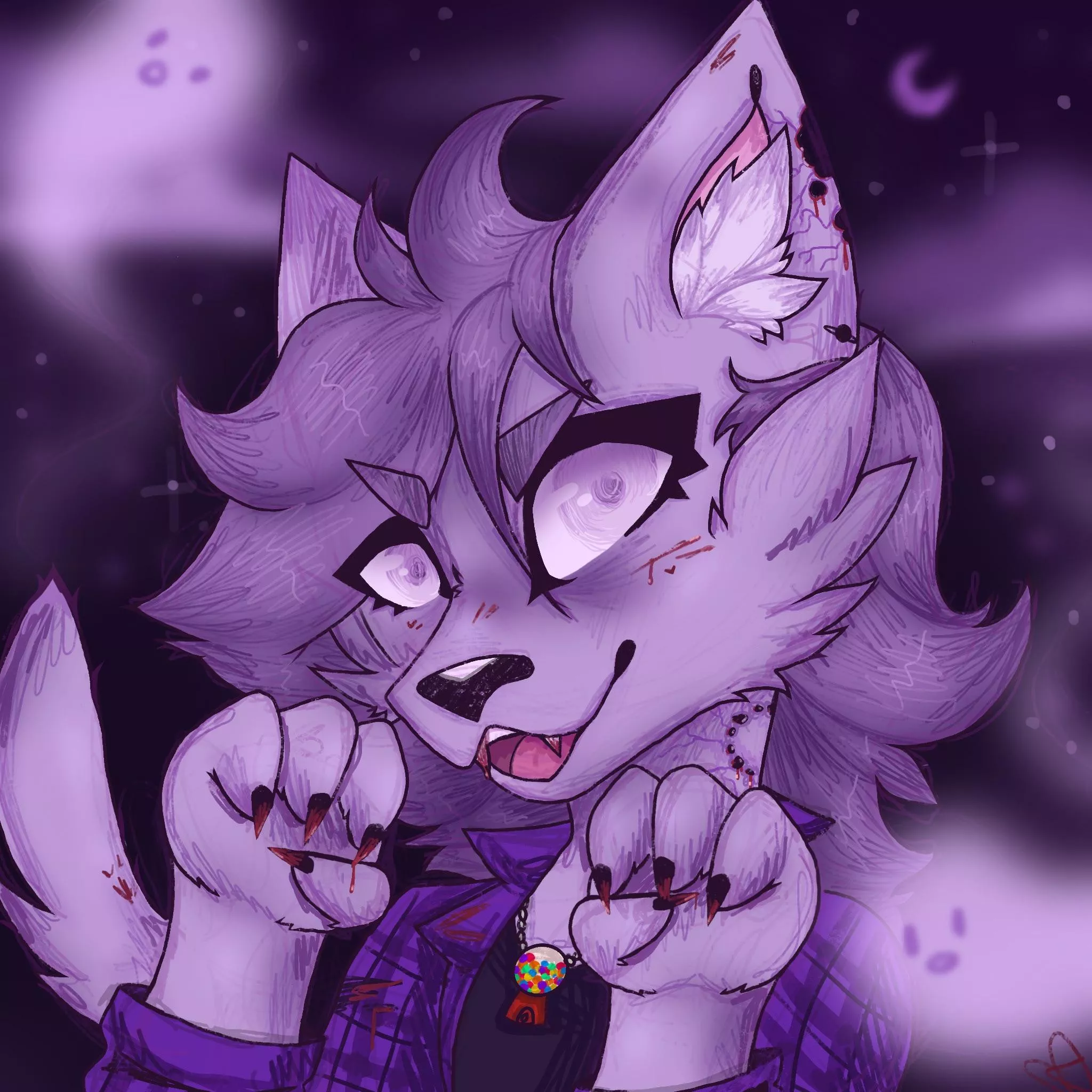 Happy October! 🐾🩸🦴 posted by Icyhotfur