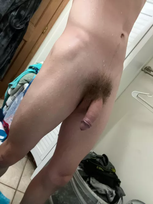 Just got out of a very cold shower, still pretty big though by ahornybisexualguy