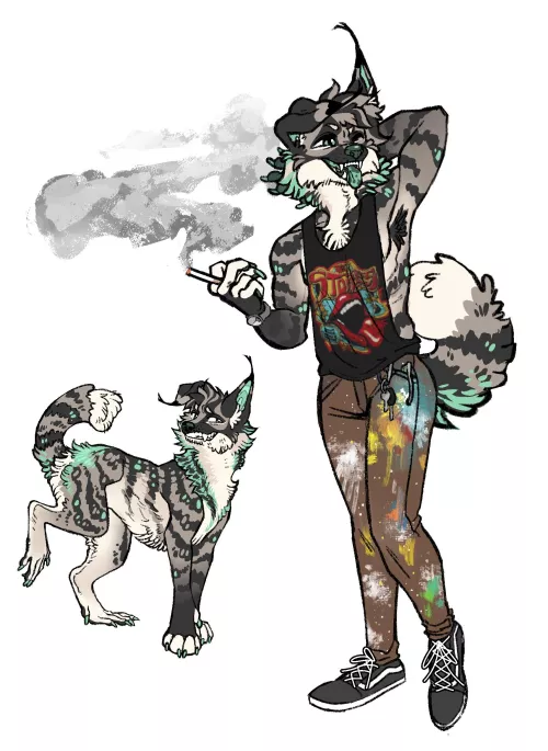 Made my non-furry boyfriend a fursona and he loves it!! 🥰 by HeyoKuyo