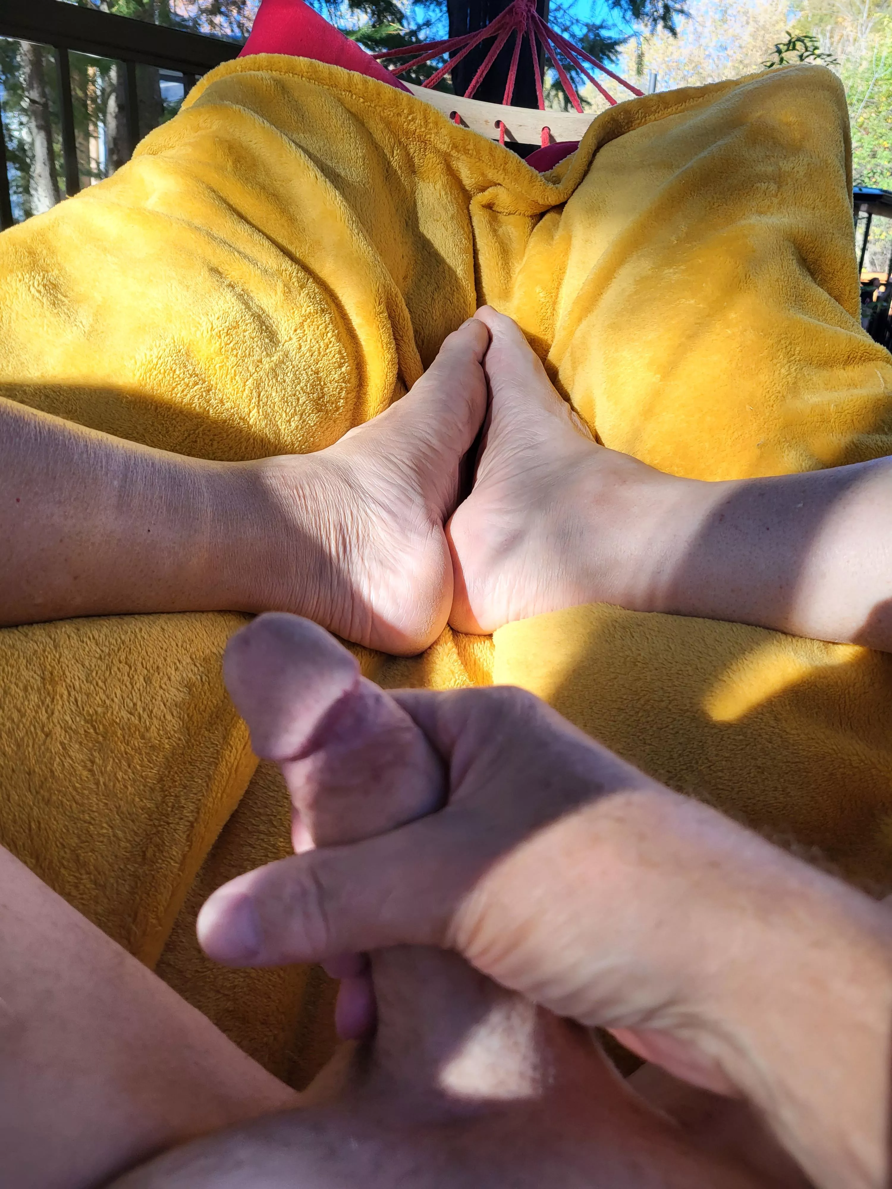 My hammock. My favorite place to bate naked. Can be seen from the road posted by Uberdad6969