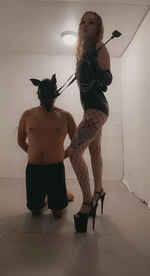 [oc] How badly do you need to be on my leash & under my crop by FetishFangirl