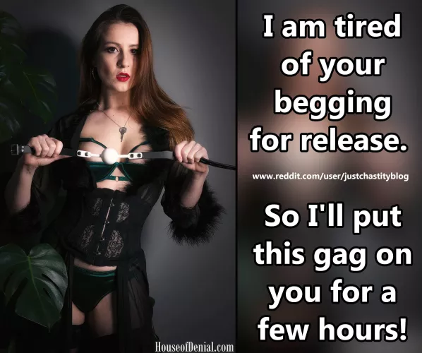 Be quiet! by justchastityblog