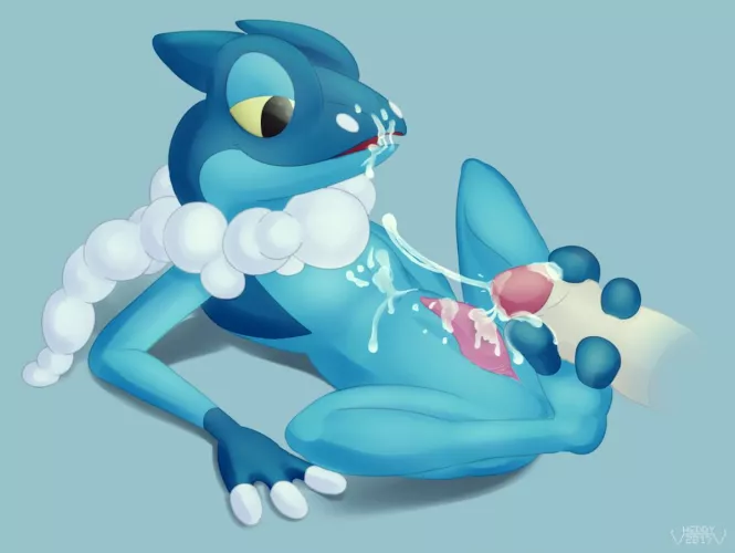 Catch them all challenge #657 - Frogadier (heddy) by Red_Gaymer