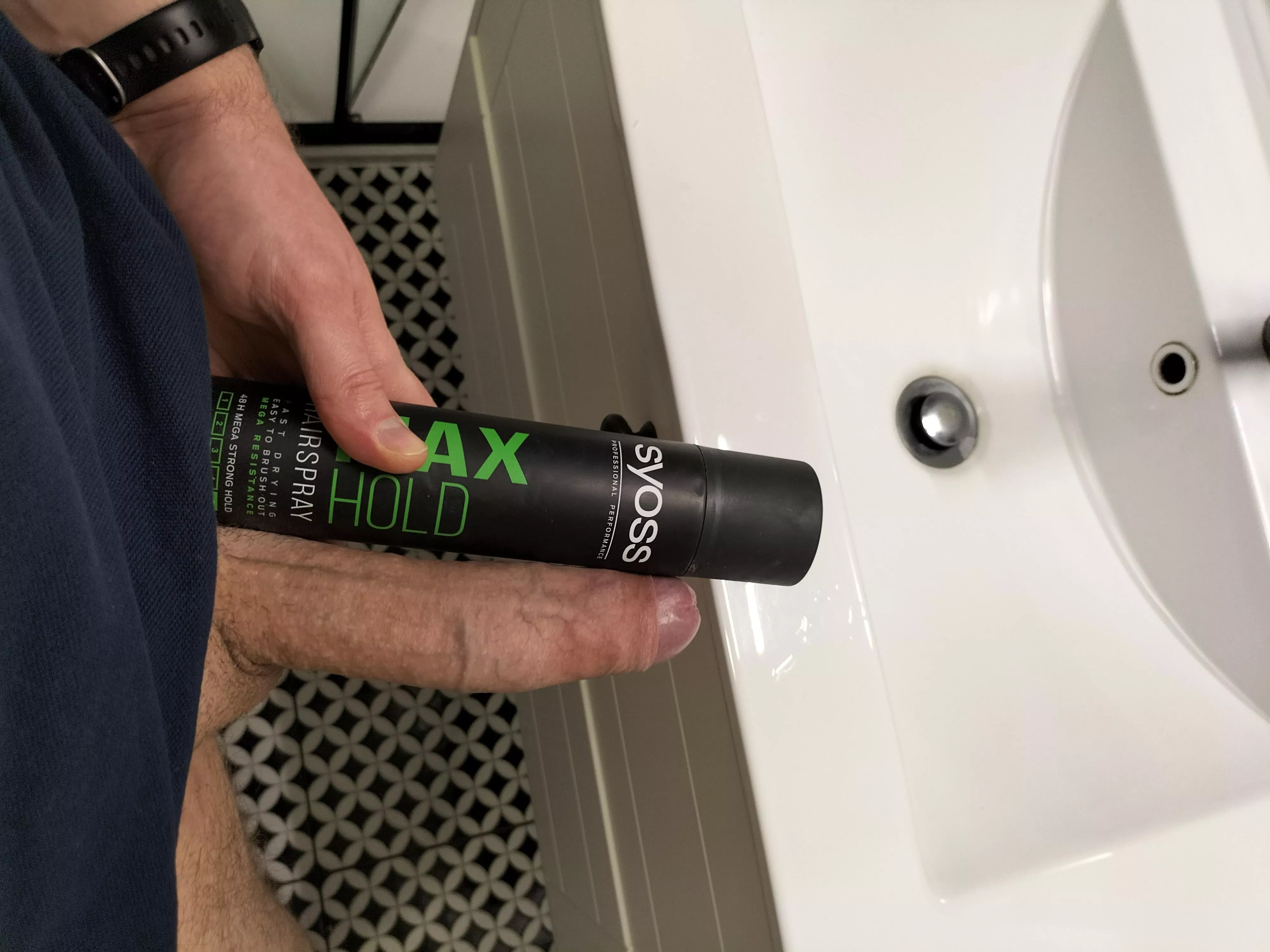 My cock compared to a hairspray. What do you think? posted by johnnyjjj2