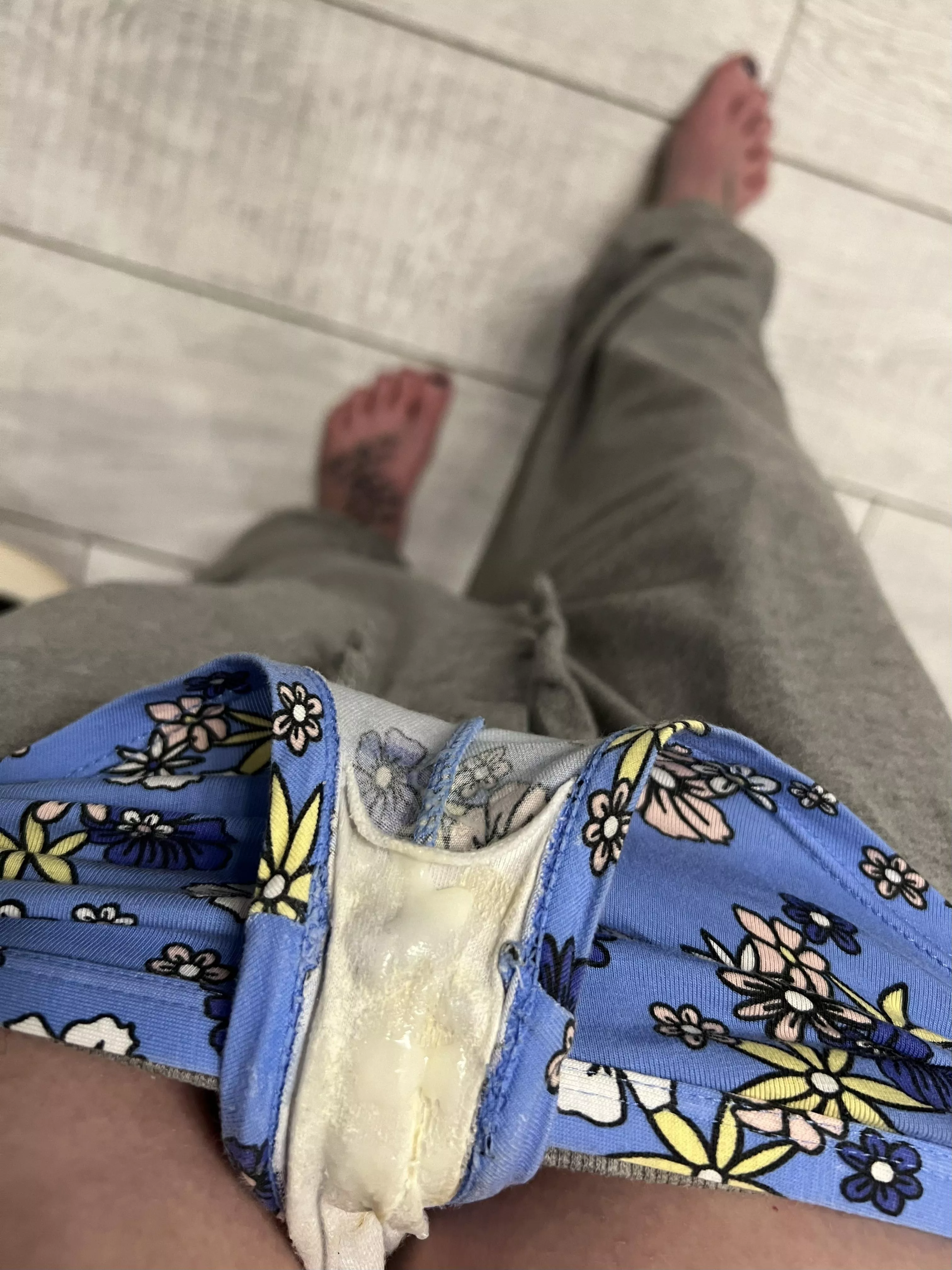 The Morning Of Day 2 In My Blue Floral Print Boyshort Panties…#iwokeupthiscreamy Imagine Just How Marvelous Your Cock Would Feel Sliding Into This Messes Owner As The Sun Rises posted by Hopeful-Plan-5386