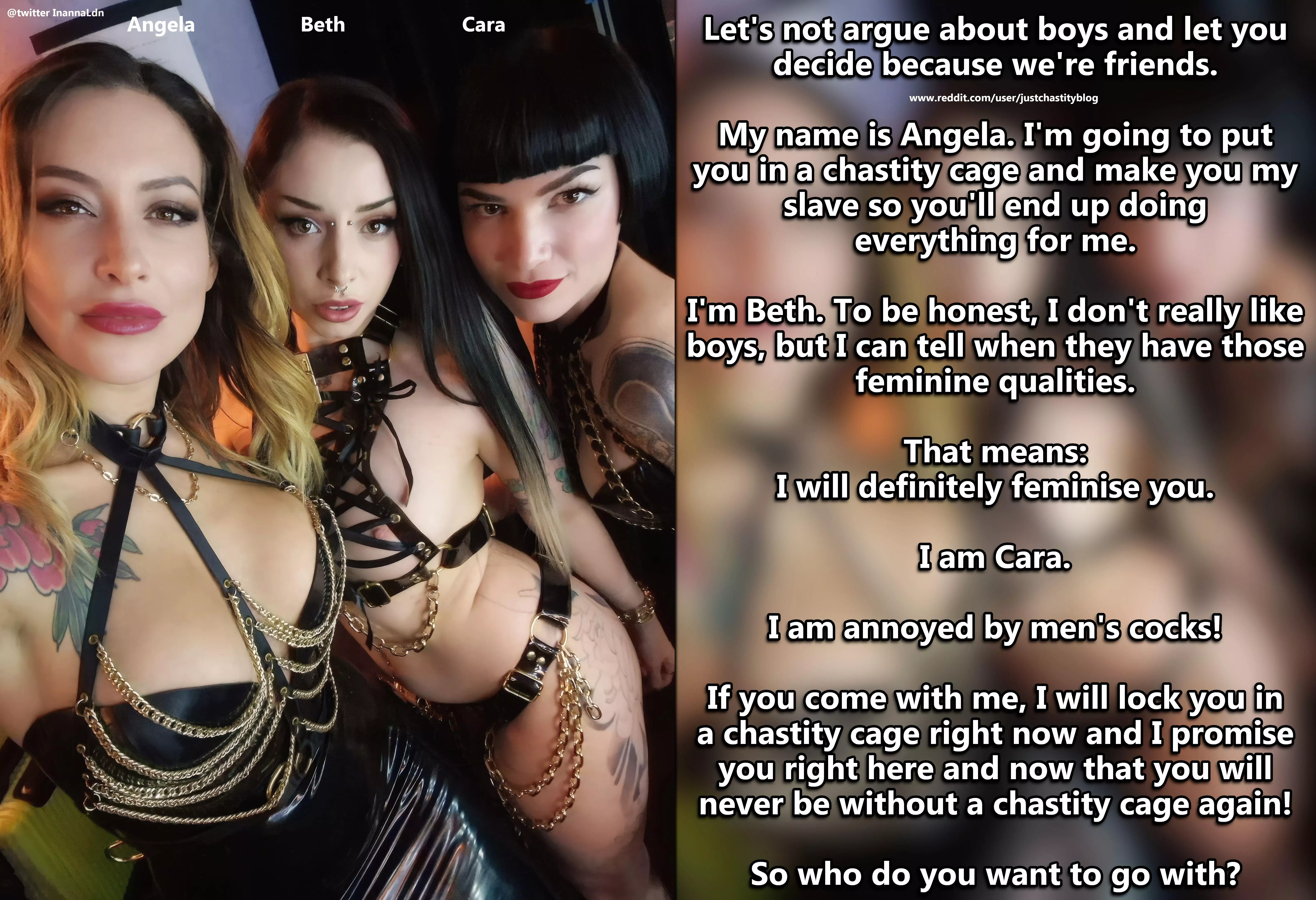 They give you the choice! posted by justchastityblog