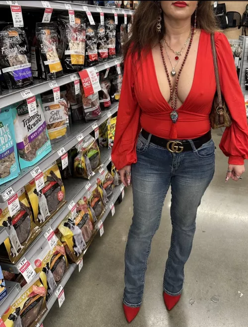 Grocery shopping. Braless of course. Thoughts? by melissa-sunshine