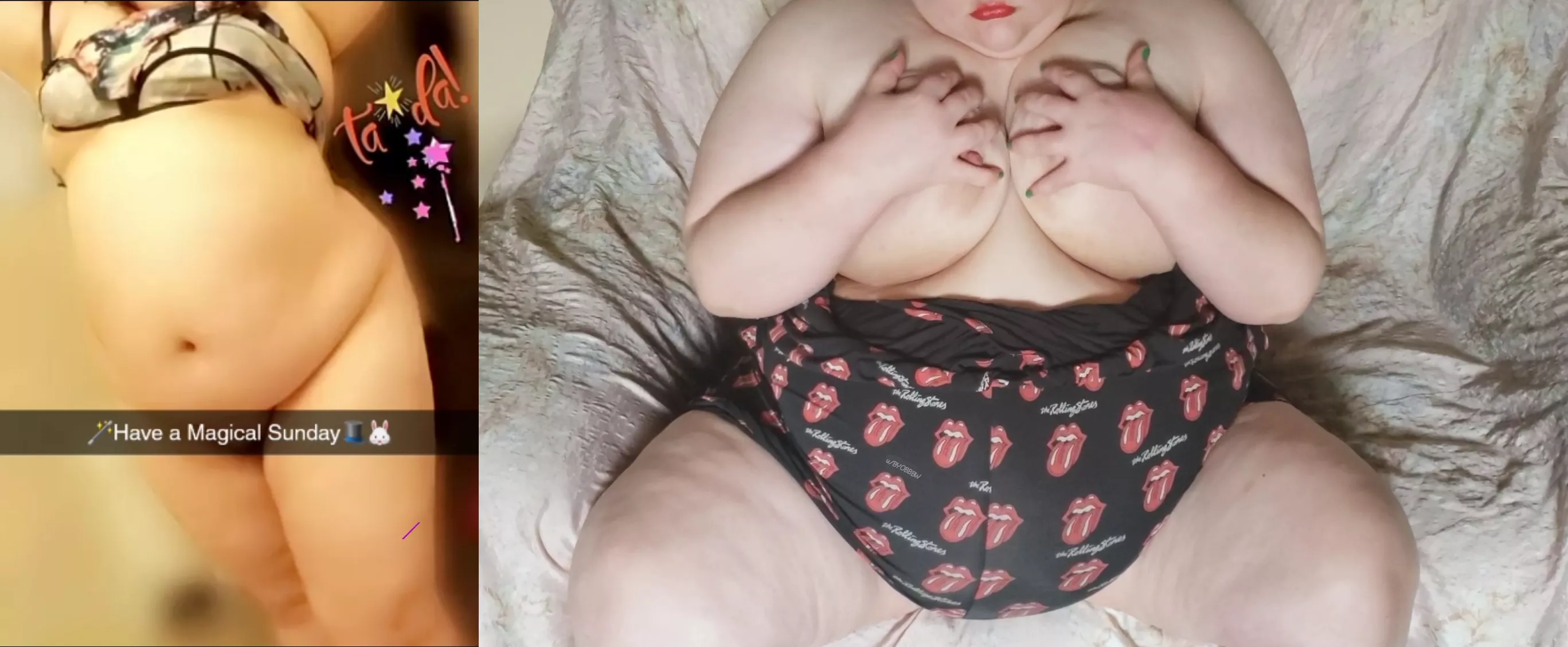 Left is Snap from Feb '22, Right Pic is Today 😳🤰 posted by BYOBBBW