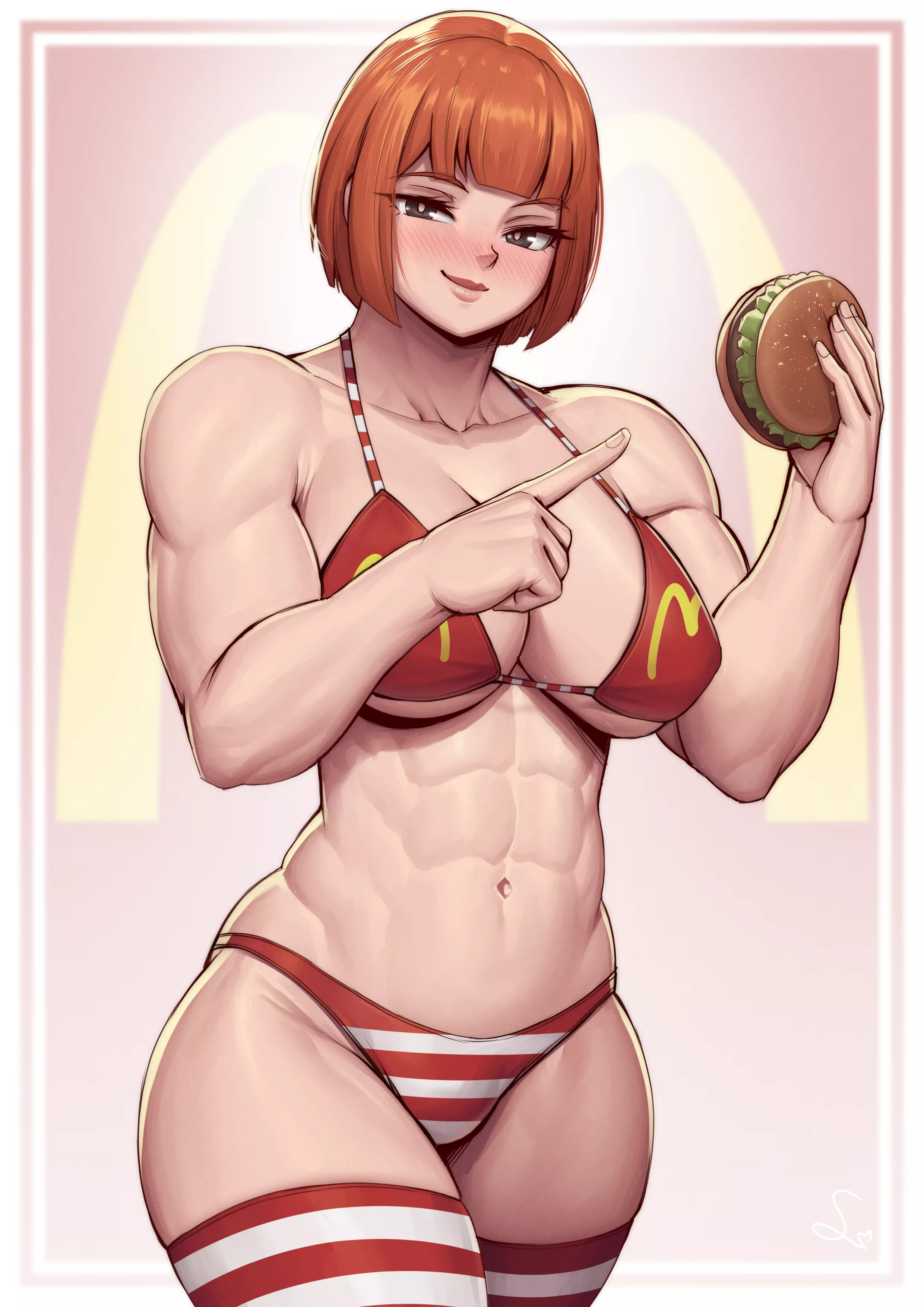 Muscular McDonald's girl (SpeedL00ver) [McDonald's] posted by TheTMoneyMan