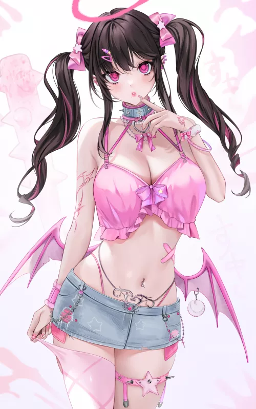 Pink Twintail Angel [Artist's Original] by xSaviour_N