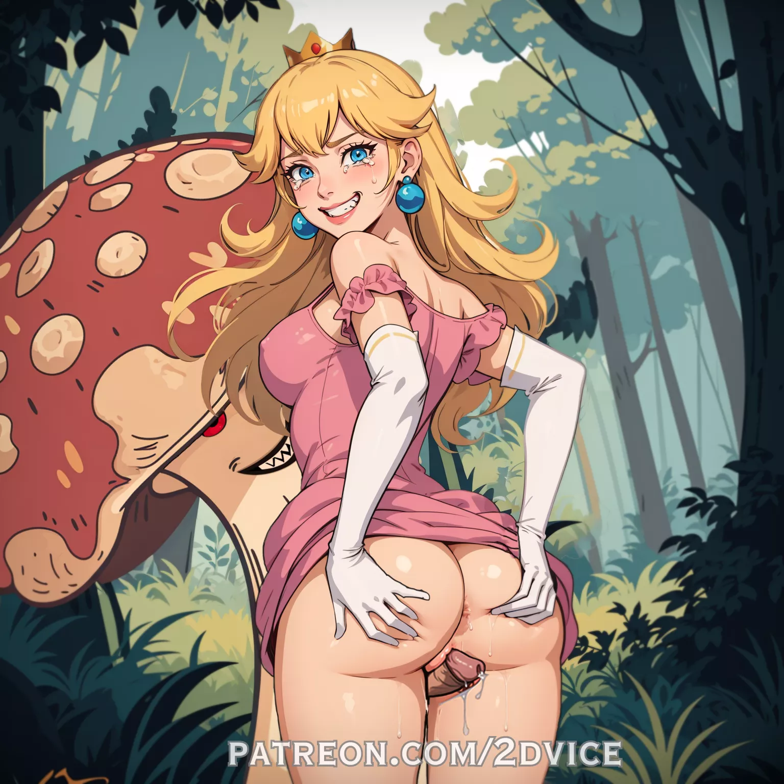 Princess Peach and wicked grown-up Toad posted by 2DVice