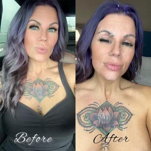 Sending hubby before and after pictures of my date with my bf! 💦😘 by aksexyhotwife