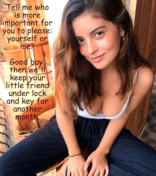 The right priorities [femdom] [chastity] by Apprehensive_Cup_7