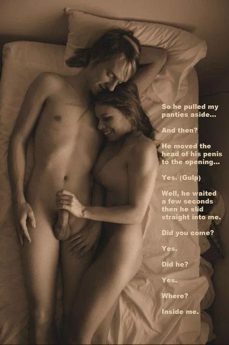 The way he looks at her and the way she describes getting fucked by another man whilst stroking him. posted by mynipnops