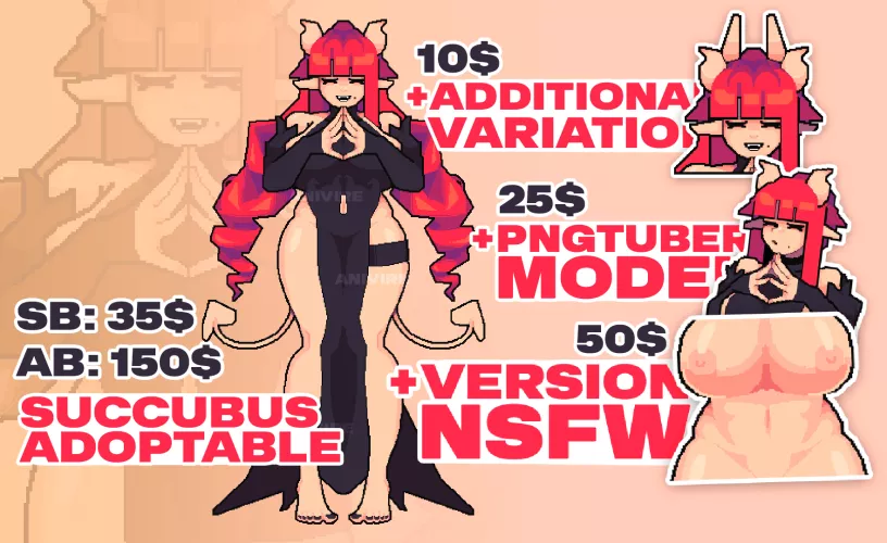 [YCH] Succubus Adopt, link in comments by anivire_