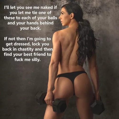 You loved how fit your girlfriend was but it was clear she was not interested in you. by Kittyward74