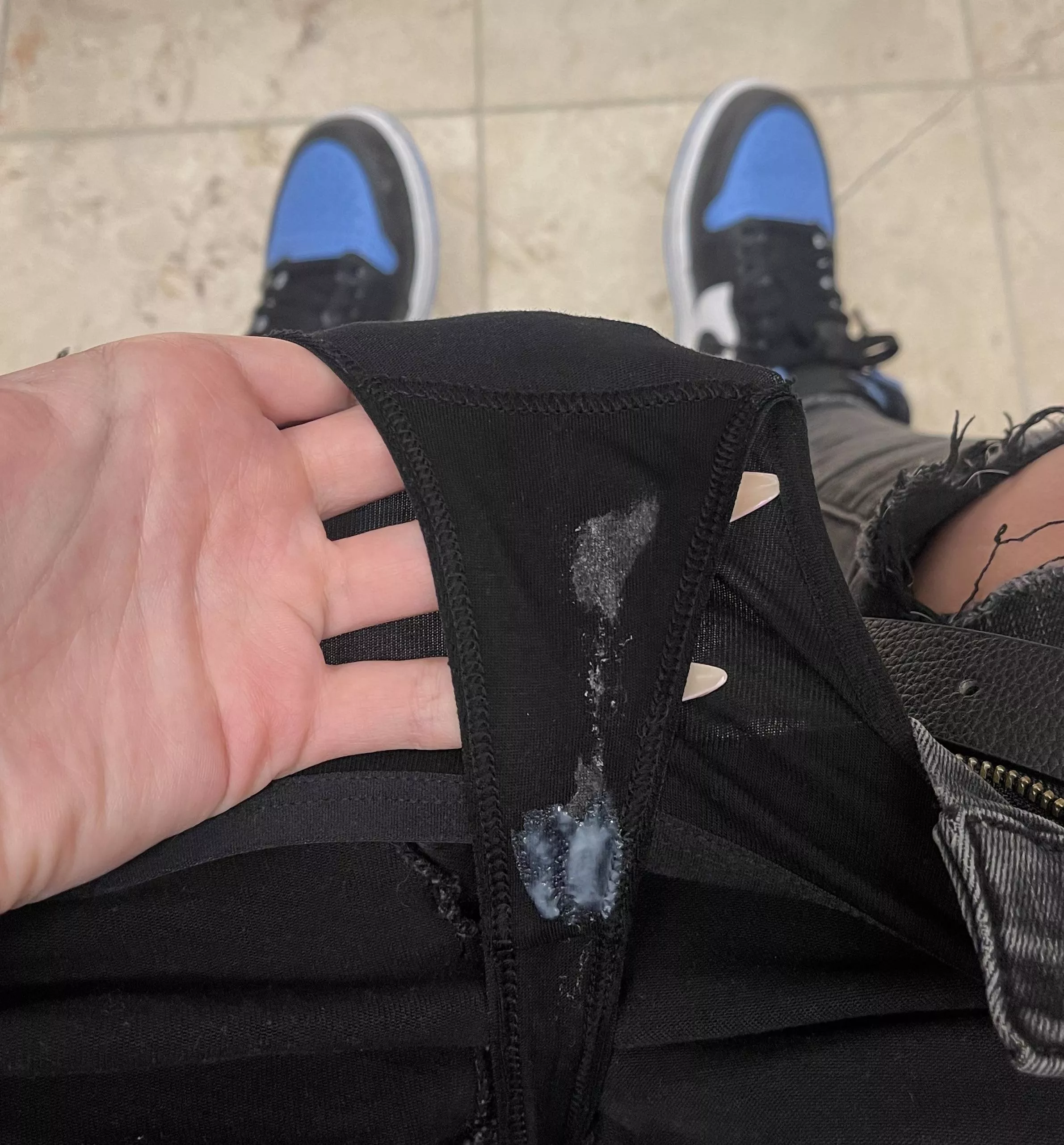 Black thongs are my favorite because they show everything. 👀 posted by VioletLee69