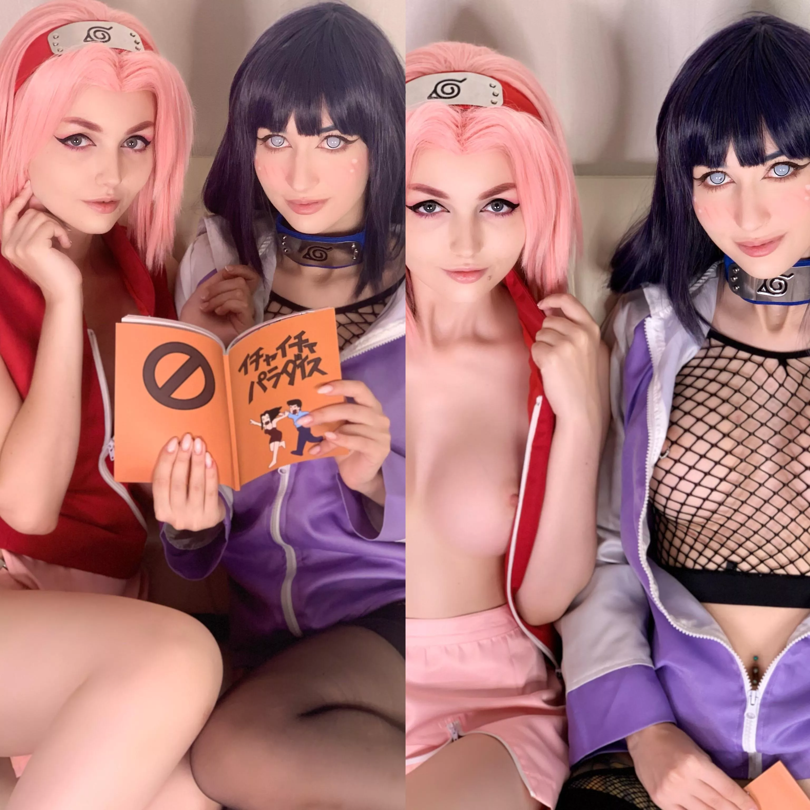 Hinata and Sakura from Naruto by Purple Bitch and Sia Siberia posted by im_purplebitch